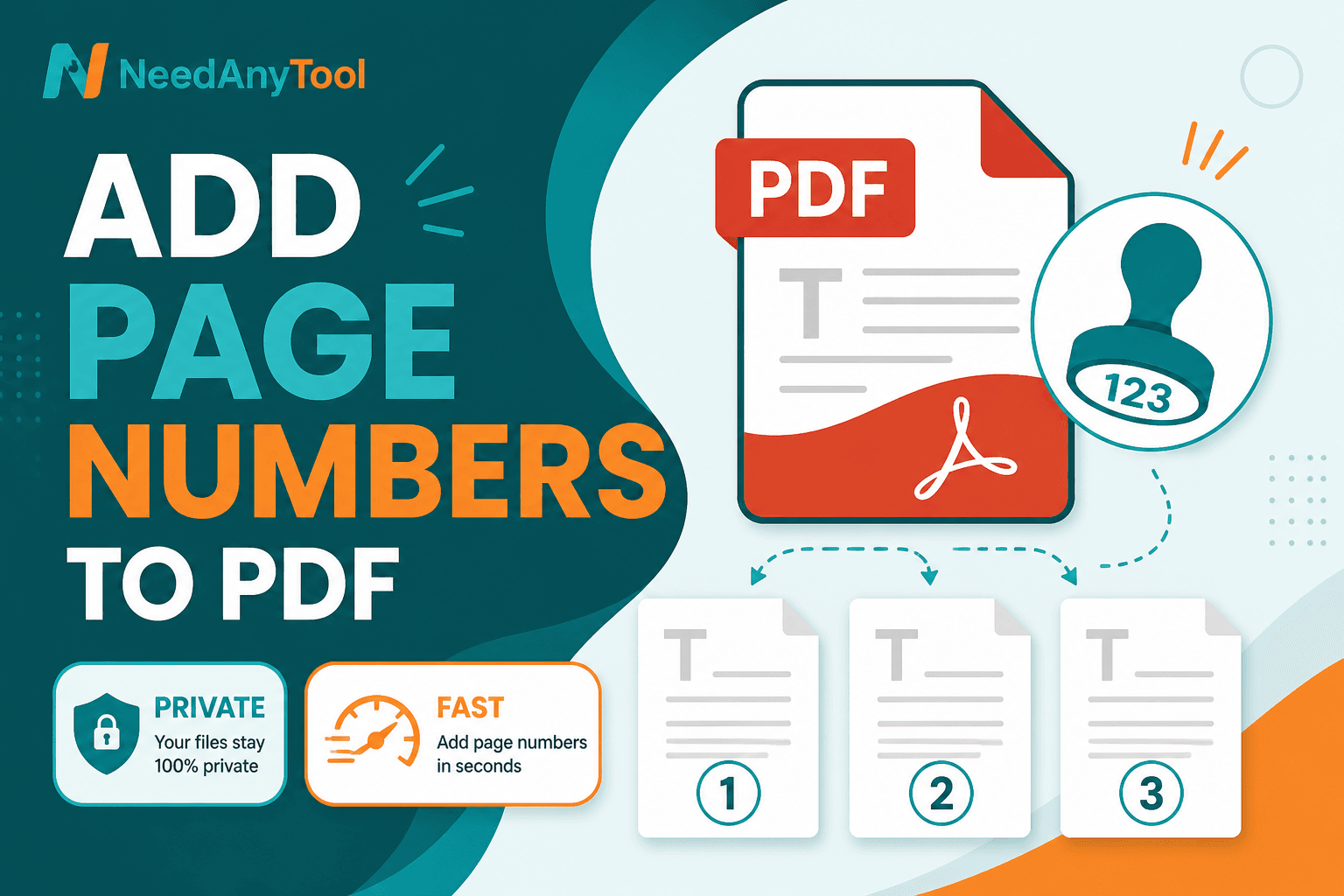 Add Page Numbers to Any PDF in One Pass — NeedAnyTool