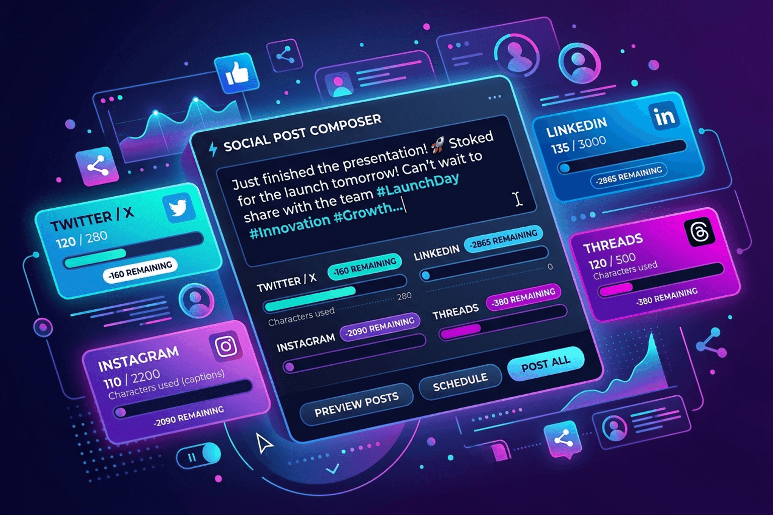 Social Media Character Limits Guide & Live Counter — NeedAnyTool