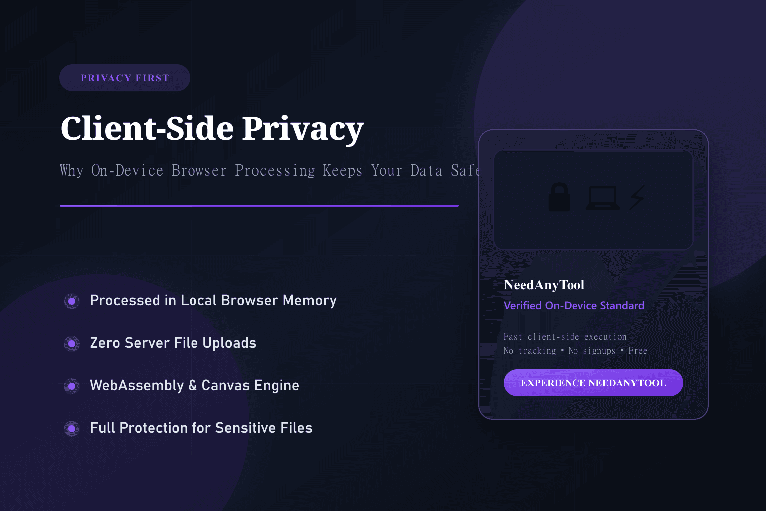 Client-Side Privacy: Why On-Device Processing Keeps Your Data Safe — NeedAnyTool
