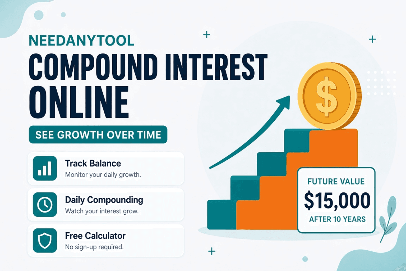Compound Interest Calculator Online — See Growth Over Time — NeedAnyTool