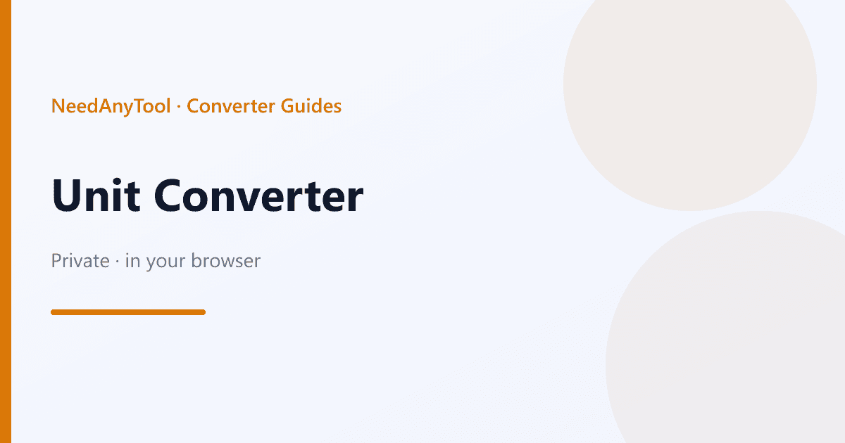 Convert measurement units online — NeedAnyTool