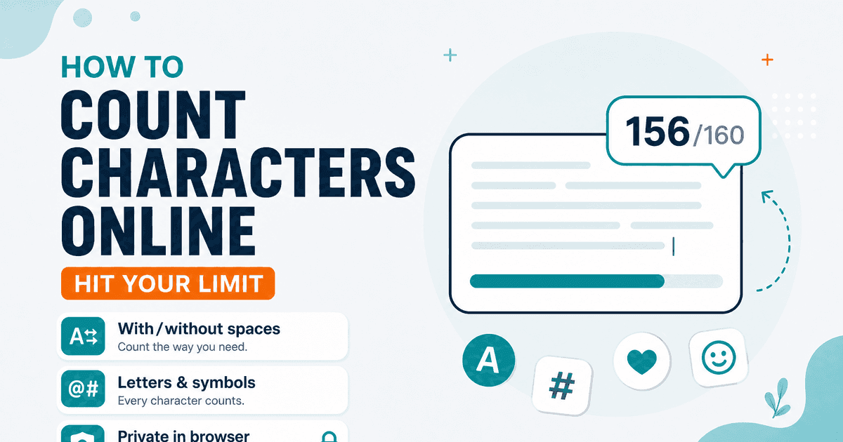 NeedAnyTool Character Counter — count characters online