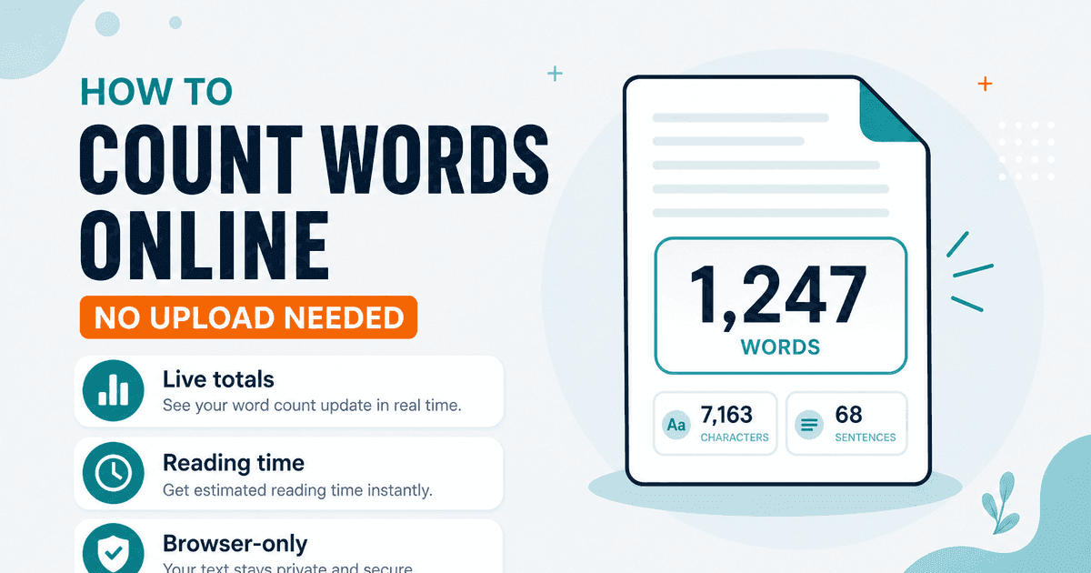 NeedAnyTool Word Counter — count words online