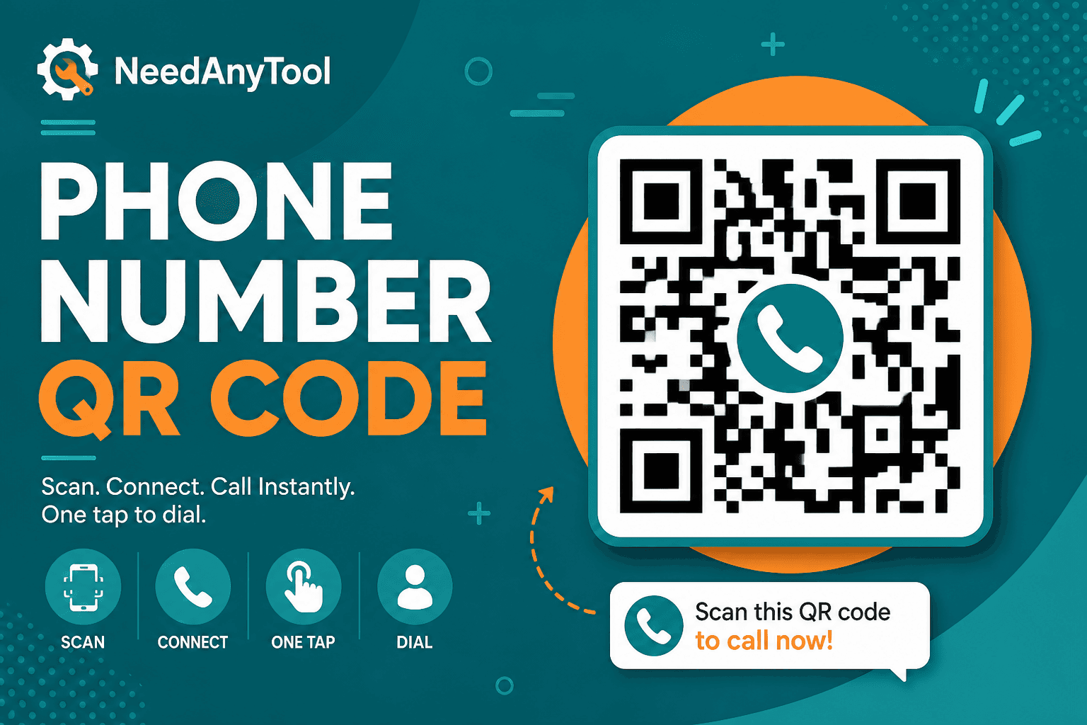 One Scan, One Tap — Phone Number QR Codes — NeedAnyTool