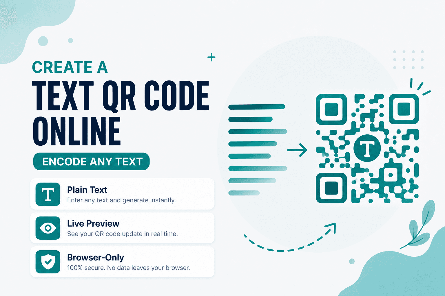 Create a text QR code online with NeedAnyTool