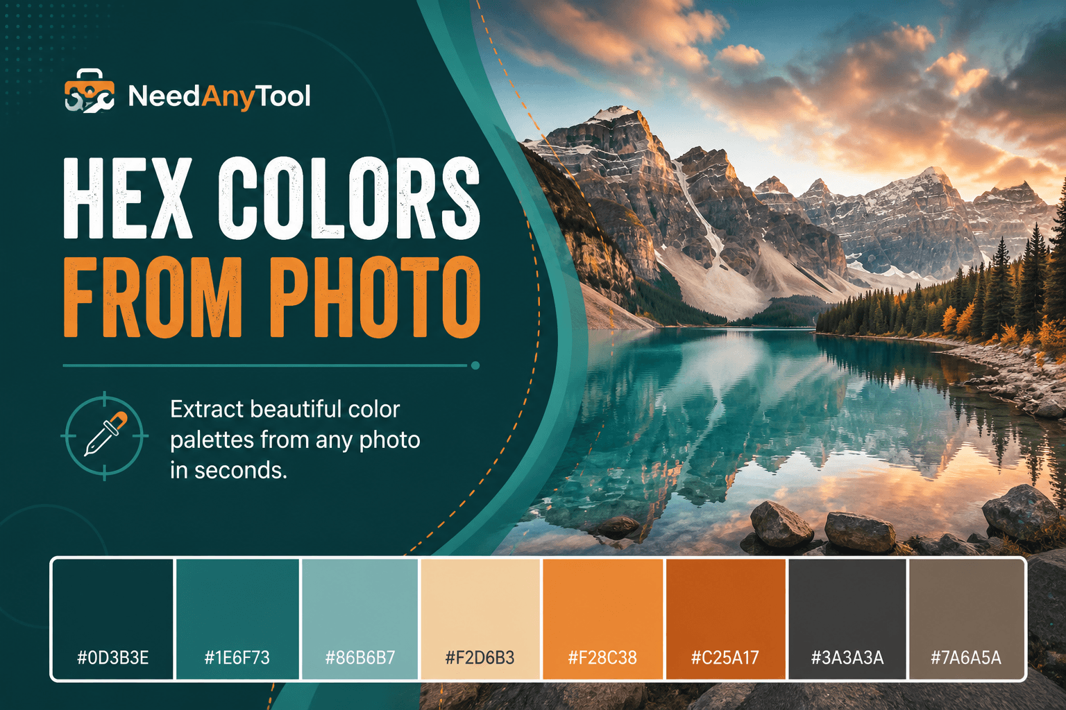 Get HEX Codes From Any Photo — Free Palette Tool — NeedAnyTool