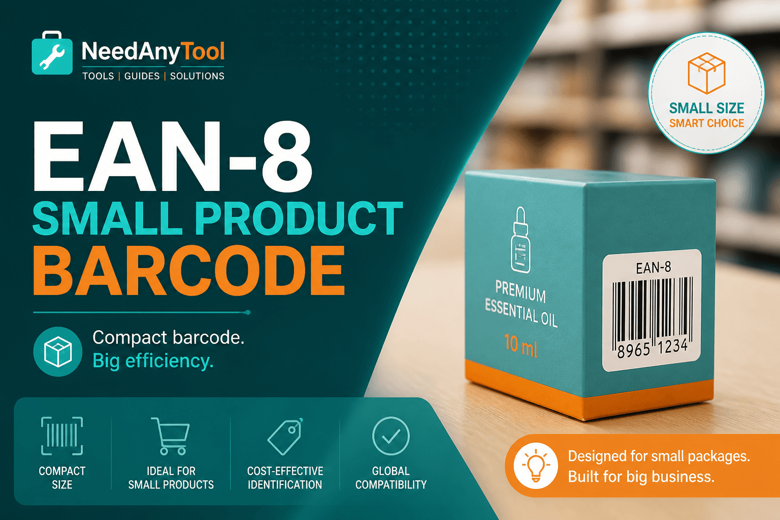 Small Product? EAN-8 Barcode in Seconds — NeedAnyTool