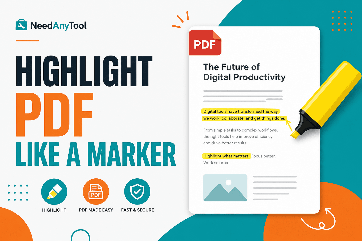 Highlight PDF Text Like a Real Marker — NeedAnyTool