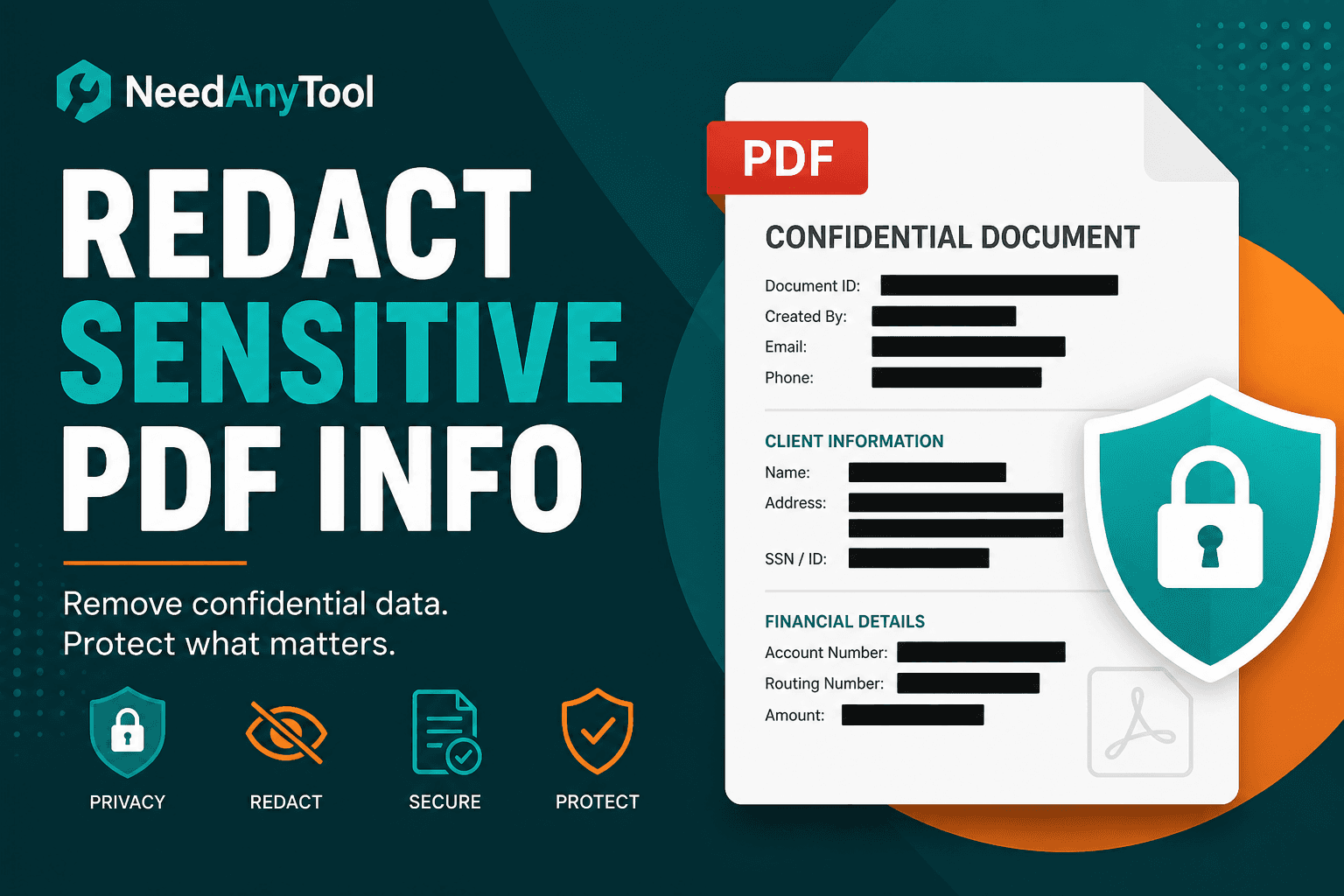 Black Out Sensitive Info in a PDF for Good — NeedAnyTool