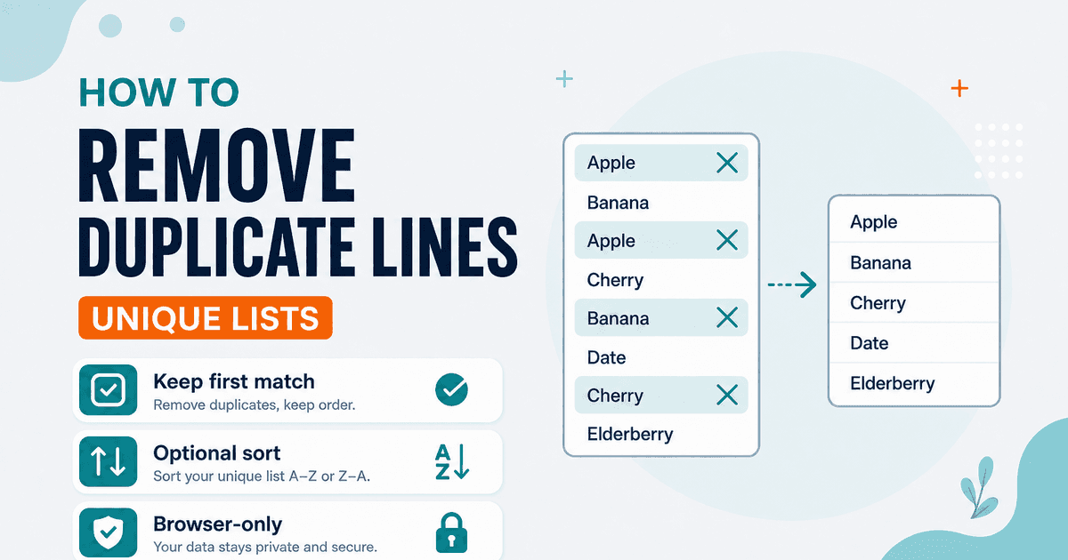 Remove duplicate lines online with NeedAnyTool