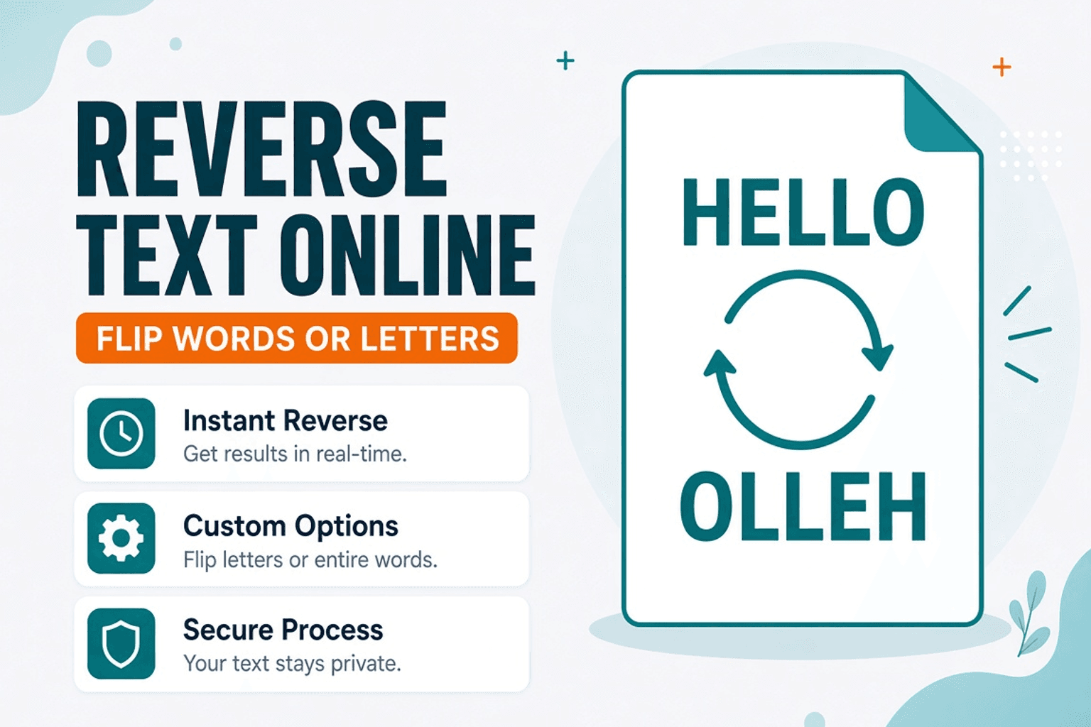 Reverse Text Online — Flip Words or Characters — NeedAnyTool