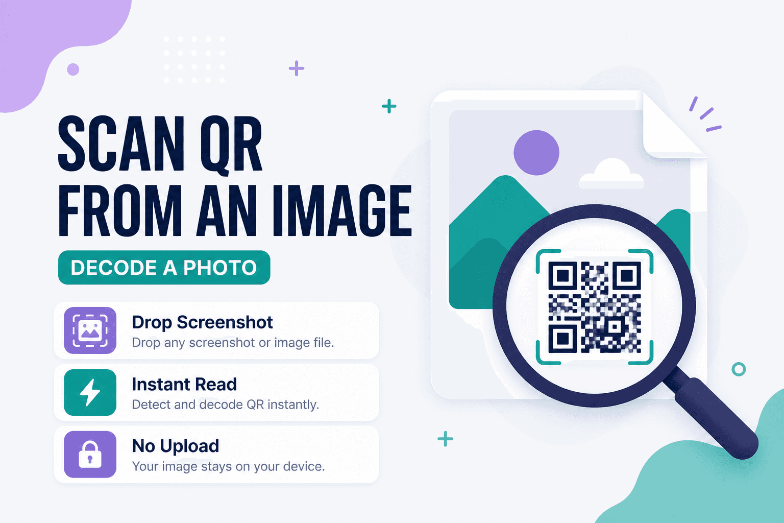 Scan a QR code from an image online with NeedAnyTool