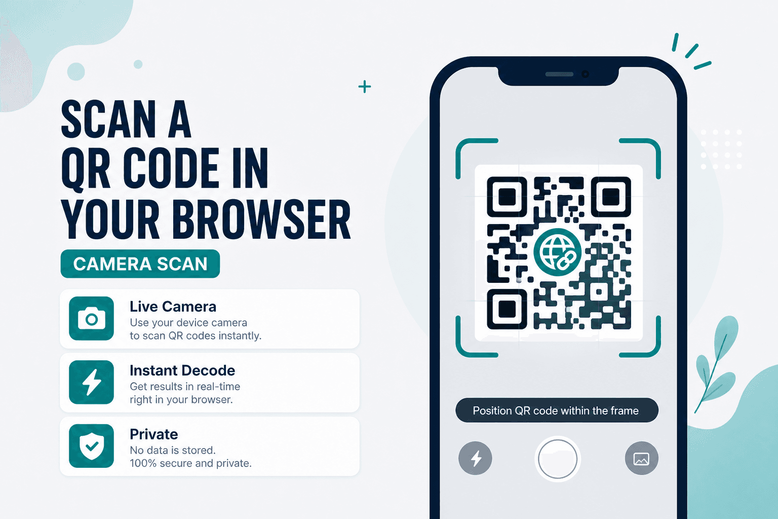 Scan a QR code in your browser with NeedAnyTool