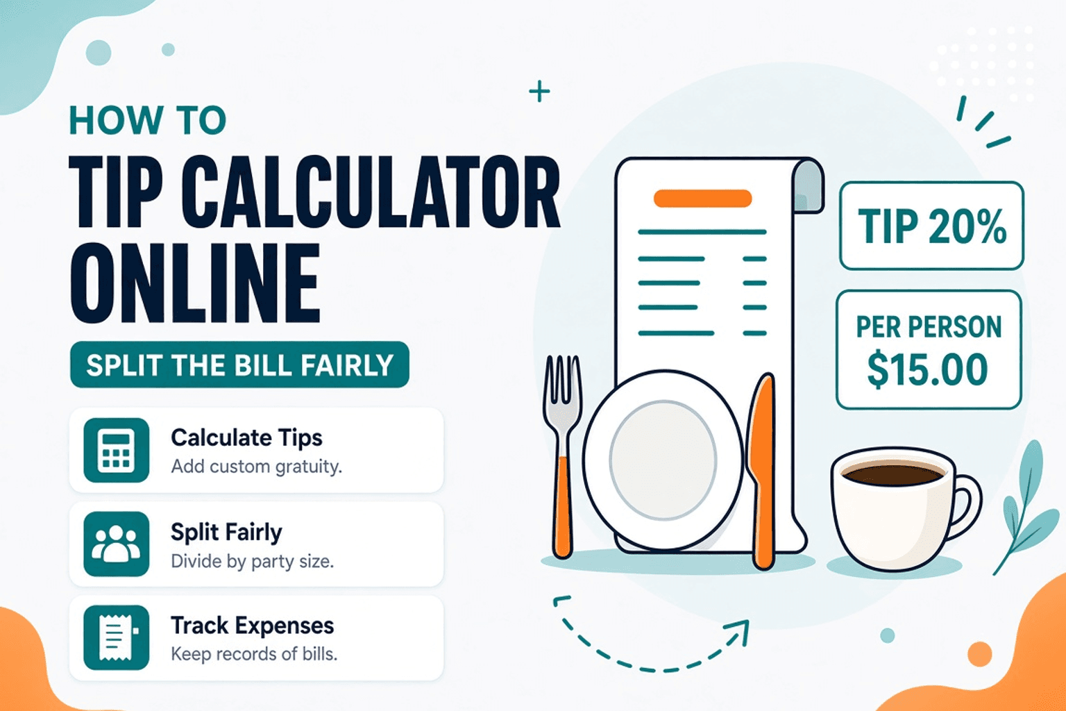 Tip Calculator Online — Split the Bill Fairly — NeedAnyTool