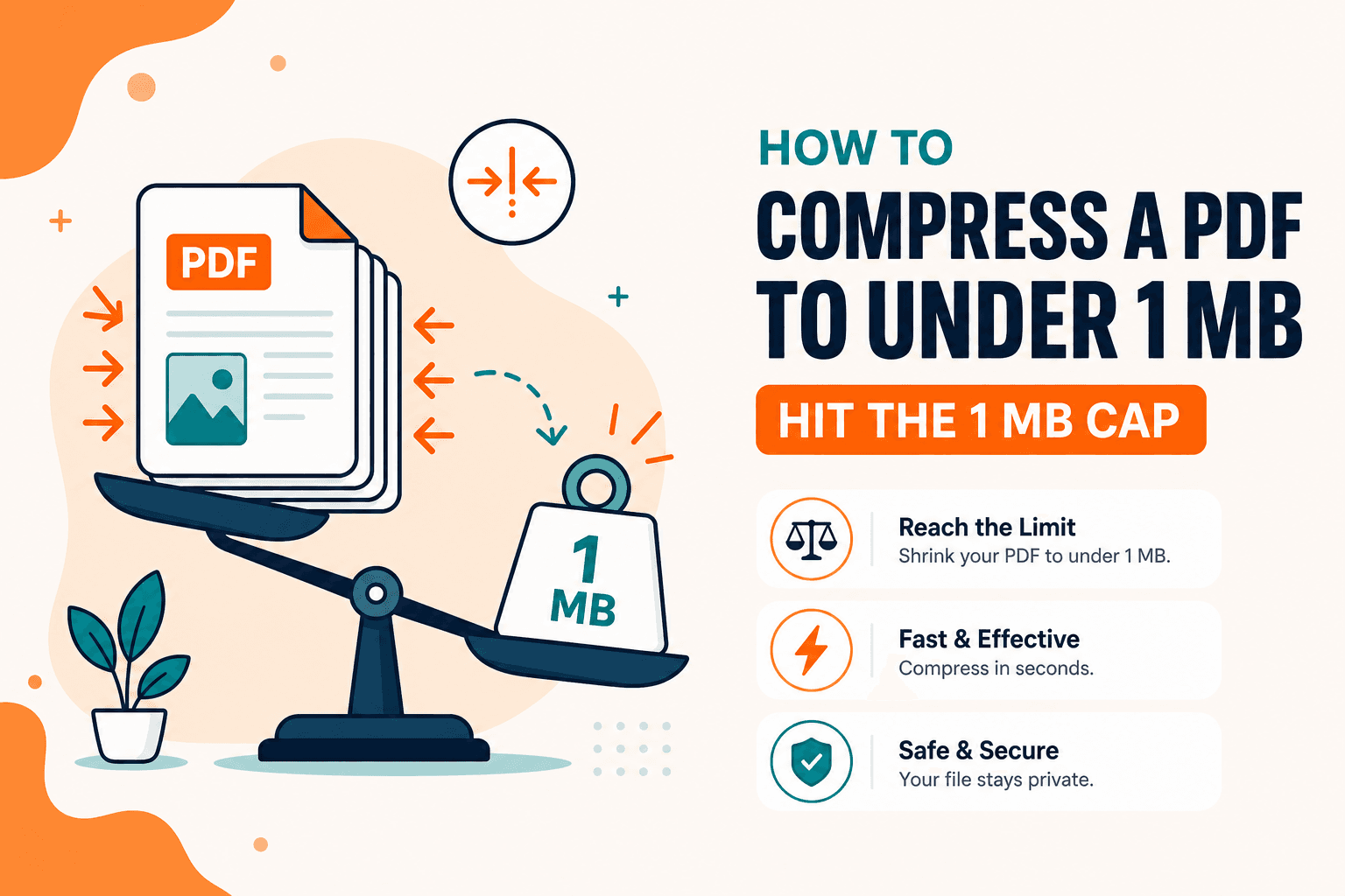 NeedAnyTool PDF Tools — compress a PDF toward 1 MB