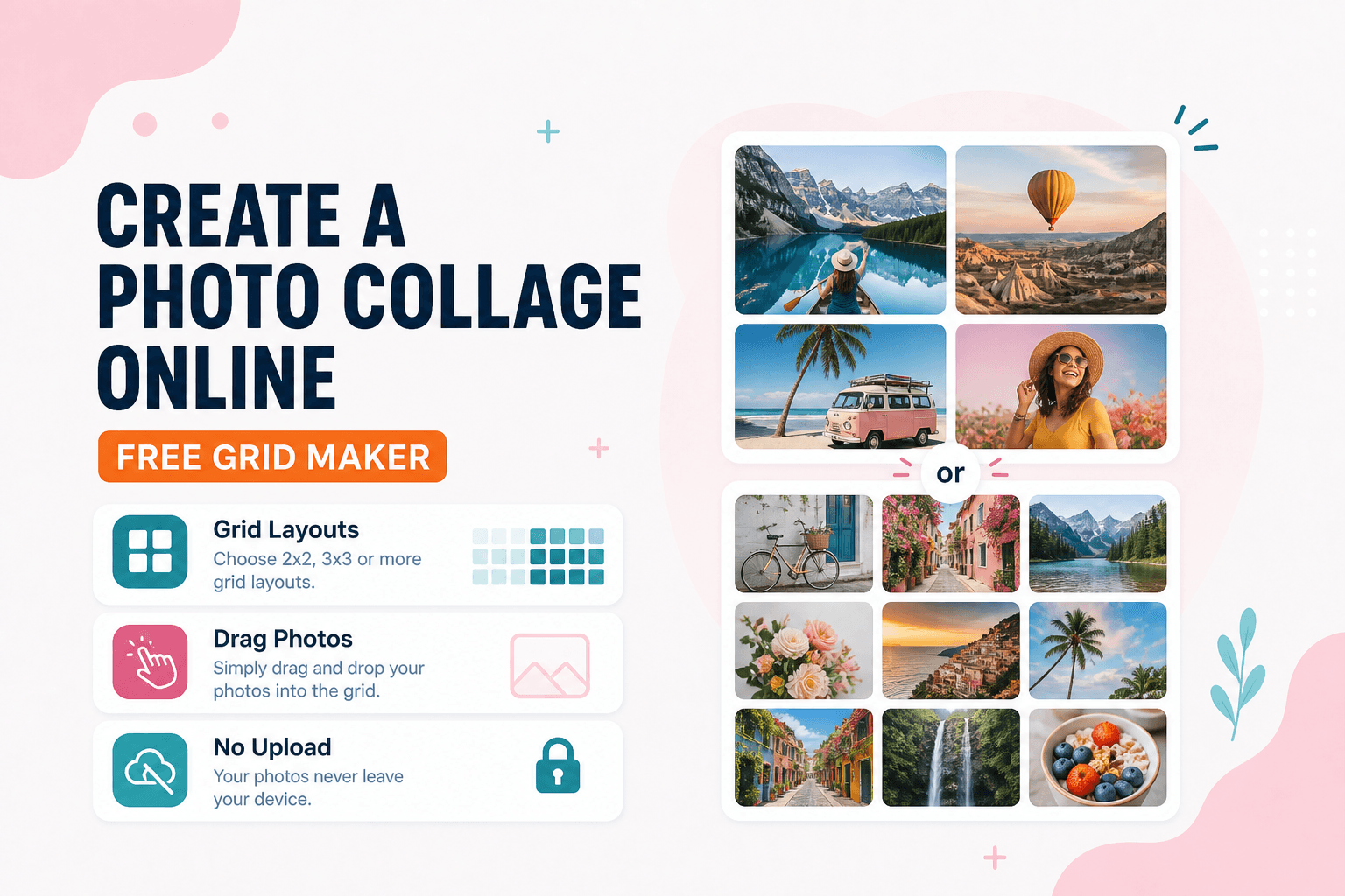 Create a photo collage online with NeedAnyTool