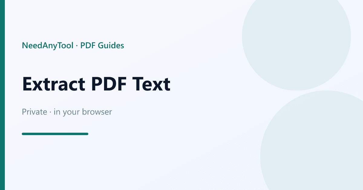 Extract text from a PDF online — NeedAnyTool